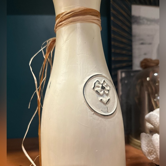 Boho/Natural Bee Decoupaged Up-Cycled Glass-Baby Shower/Gender Reveal/Decor - Picture 3 of 5